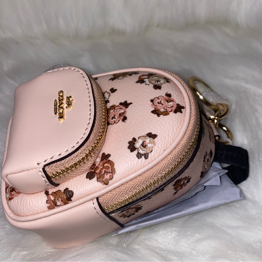 Coach keychain New Mini Court Backpack charm
